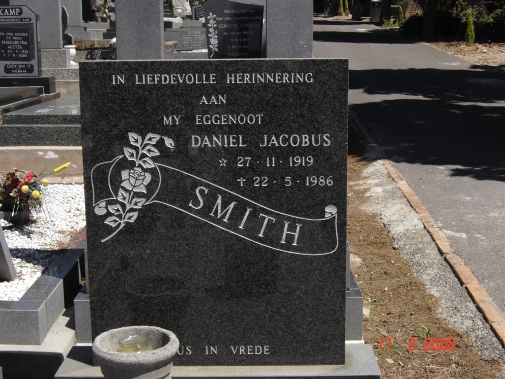 SMITH Daniel Jacobus 1919-1986