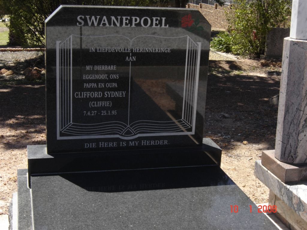 SWANEPOEL Clifford Sydney 1927-1995