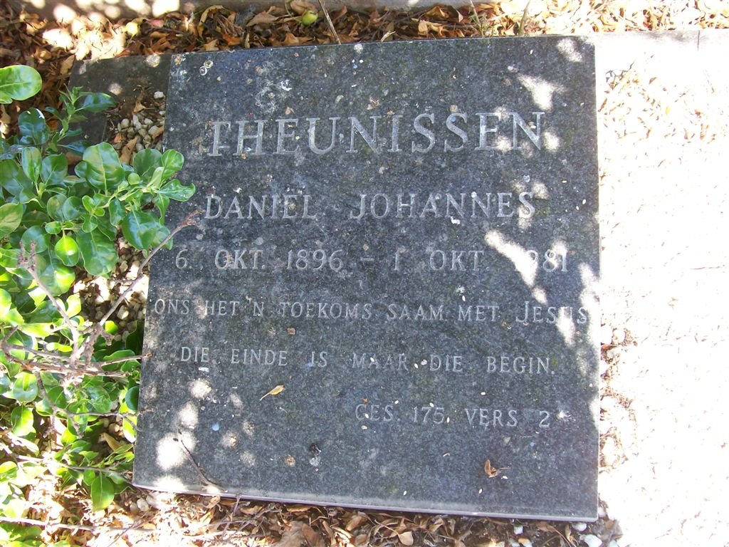 THEUNISSEN Daniel Johannes 1896-1981
