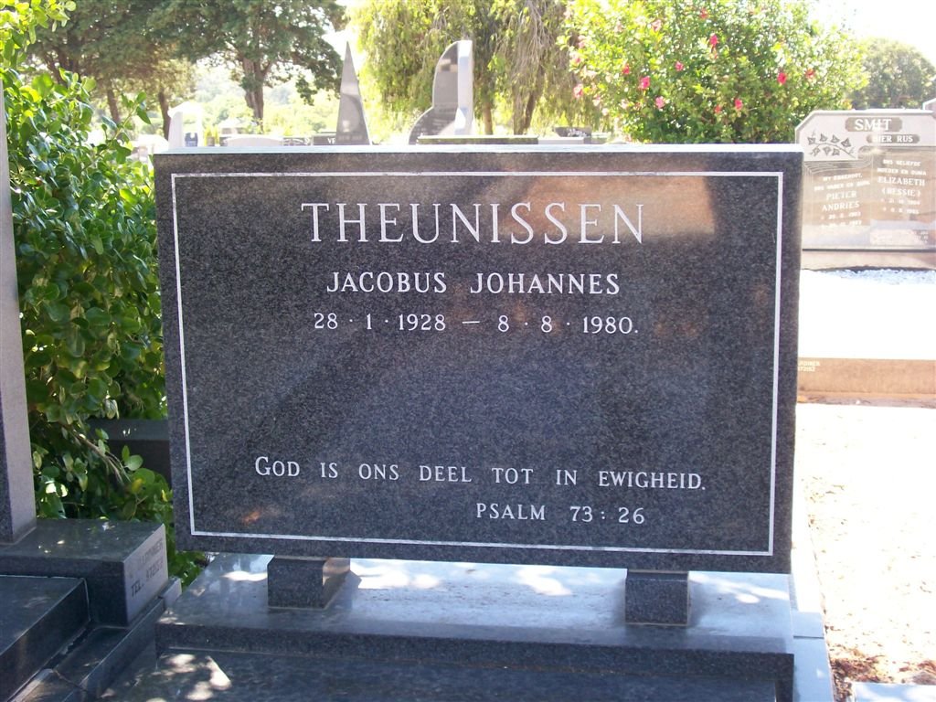 THEUNISSEN Jacobus Johannes 1928-1980