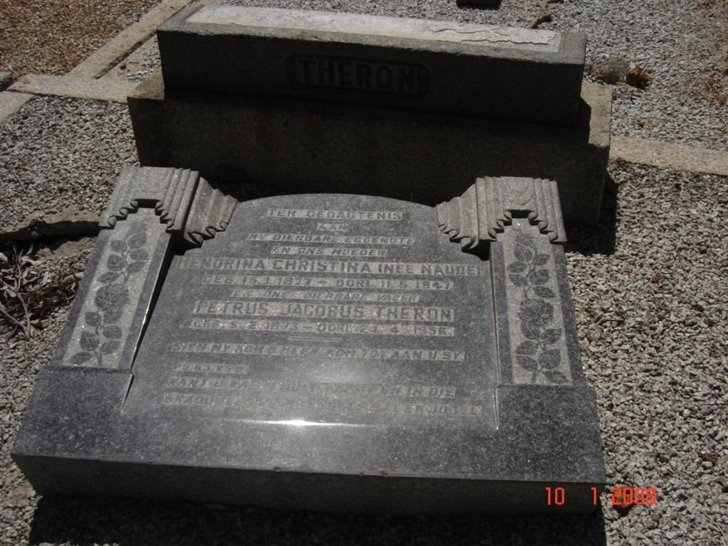 THERON Petrus Jacobus 1873-1956 &amp; Hendrina Christina NAUDE 1877-1947