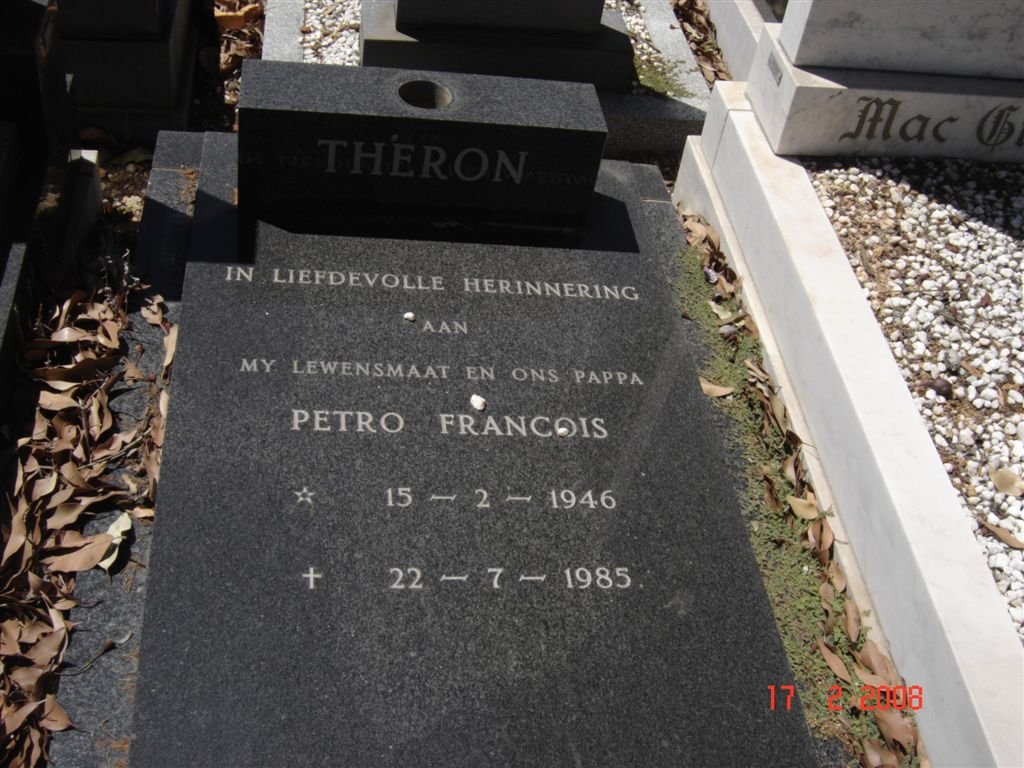 THERON Petro Francois 1946-1985
