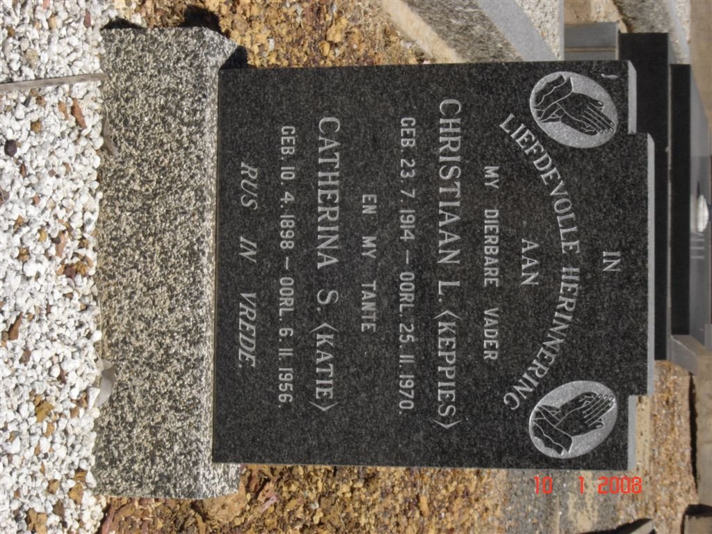 TOIT Christiaan L., du 1914-1970 :: DU TOIT Catherina S. 1898-1956