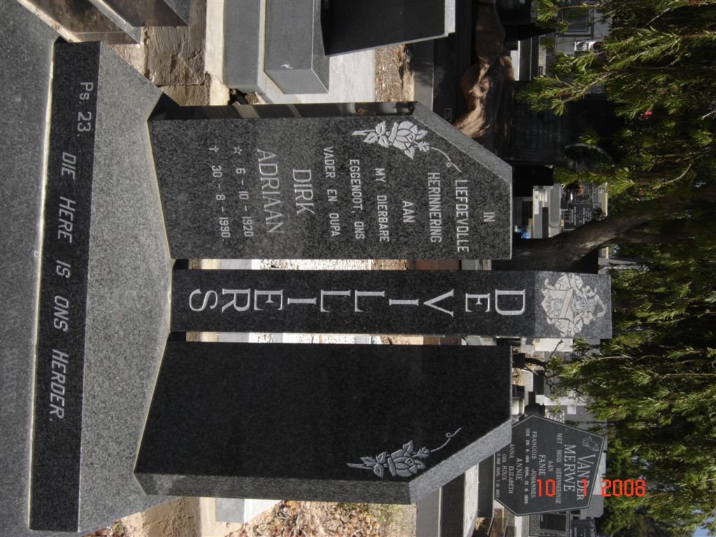 VILLIERS Dirk Adriaan, de 1920-1990