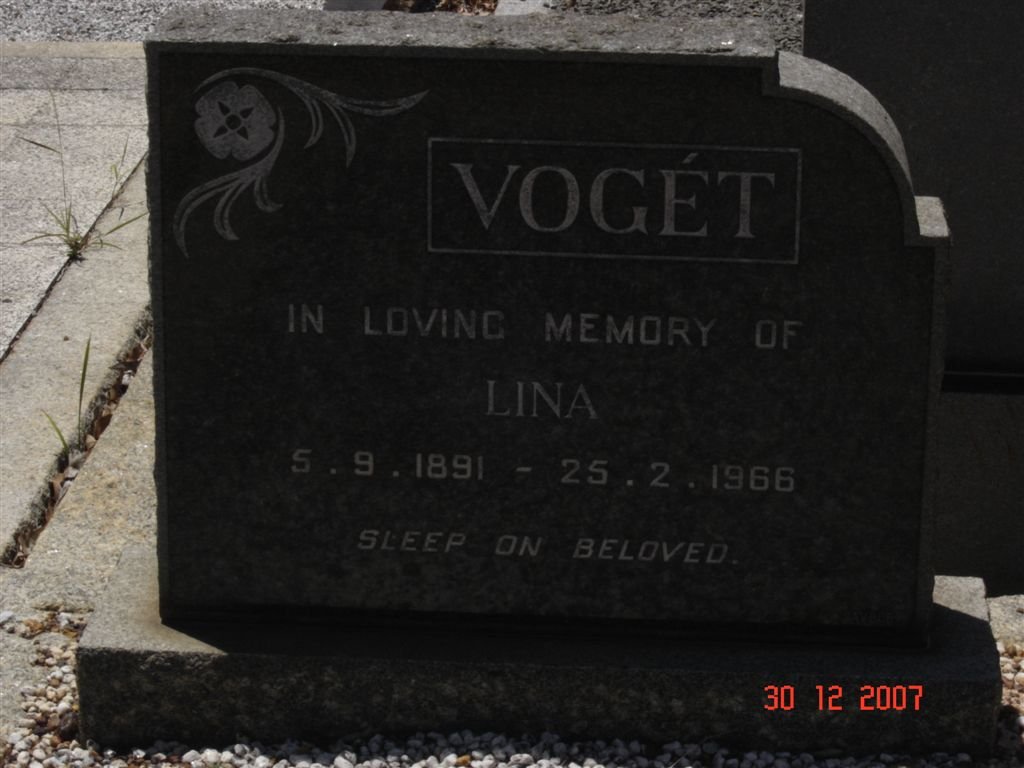 VOGET Lina 1891-1966