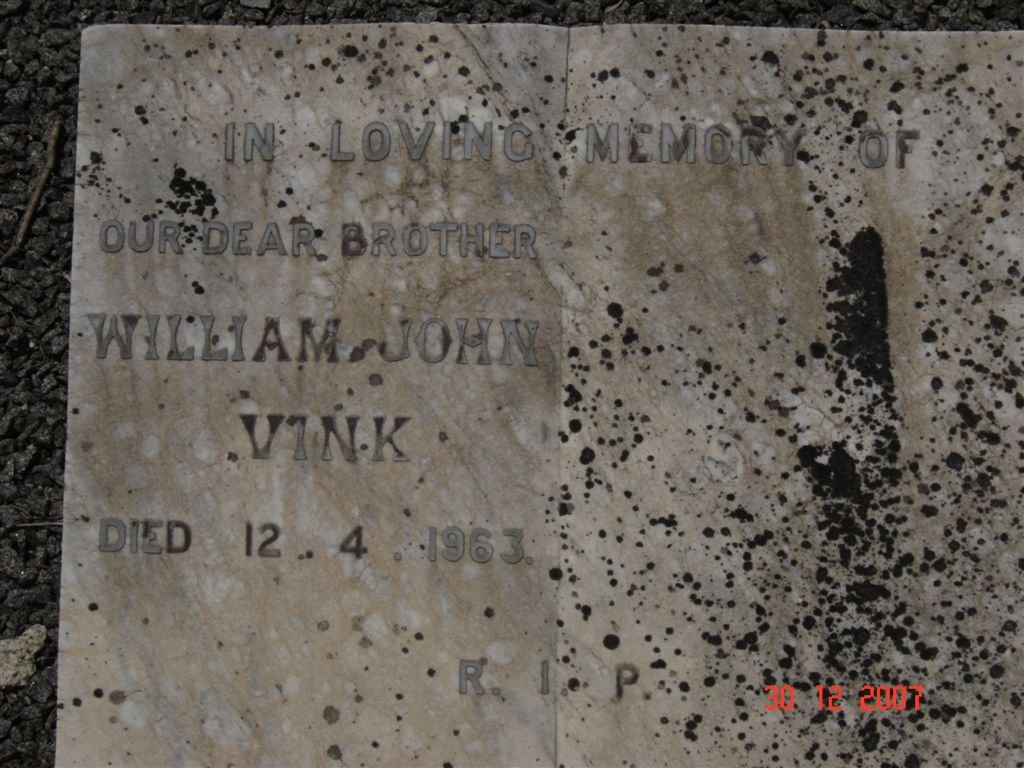 VINK William John -1963