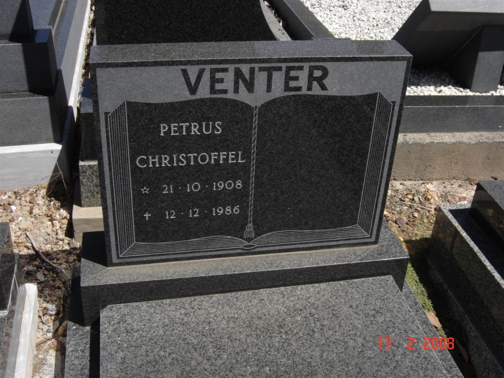 VENTER Petrus Christoffel 1908-1986
