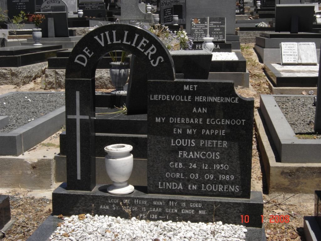 VILLIERS Louis Pieter Francois, de 1950-1989