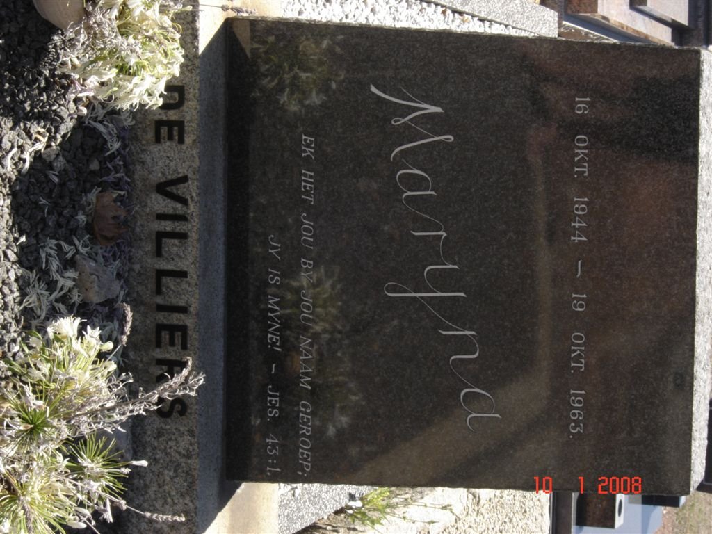 VILLIERS Maryna, de 1944-1963