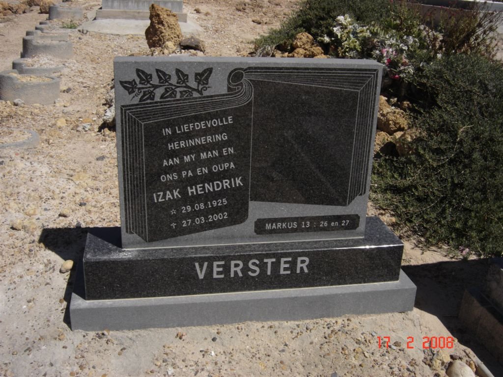 VERSTER Izak Hendrik 1925-2002