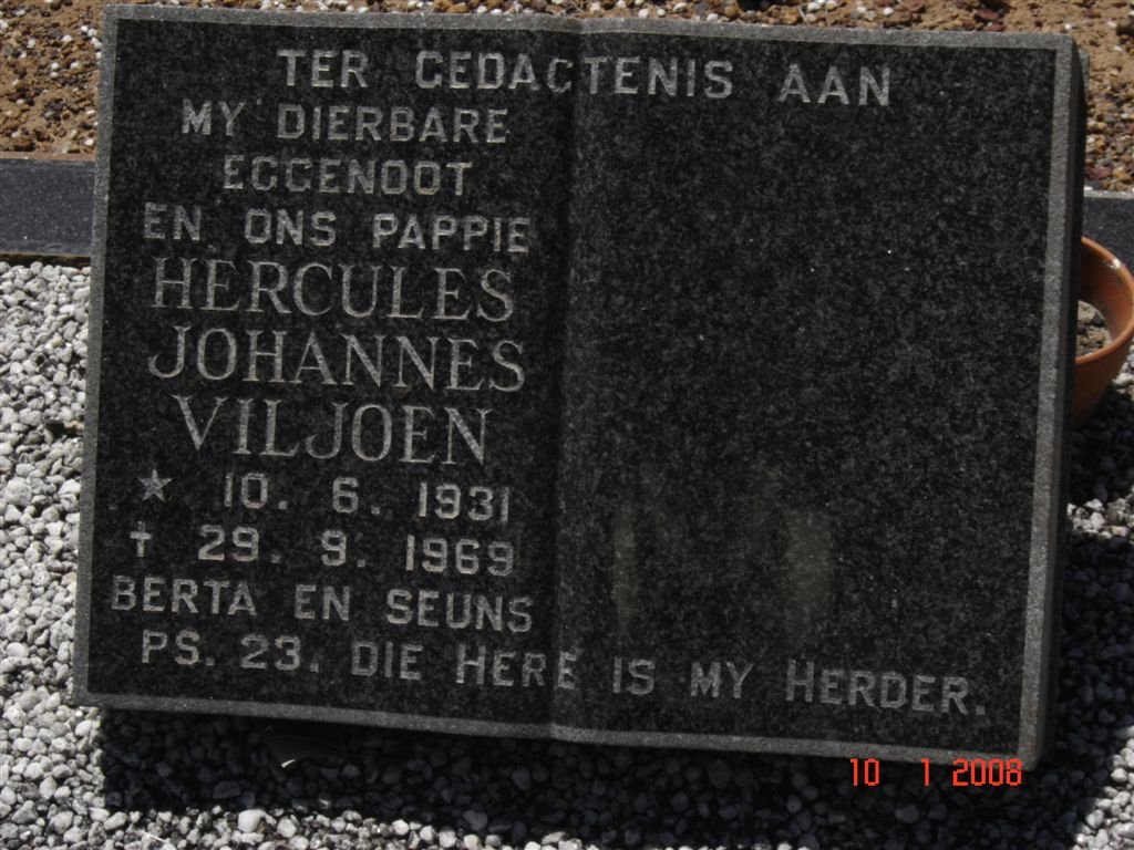 VILJOEN Hercules Johannes 1931-1969