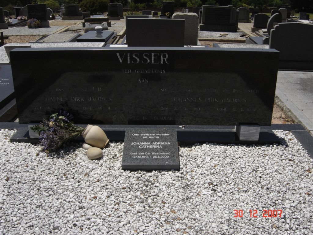 VISSER Johannes Dirk Jacobus ??-?? :: VISSER Johannes Dirk Jacobus ??-??