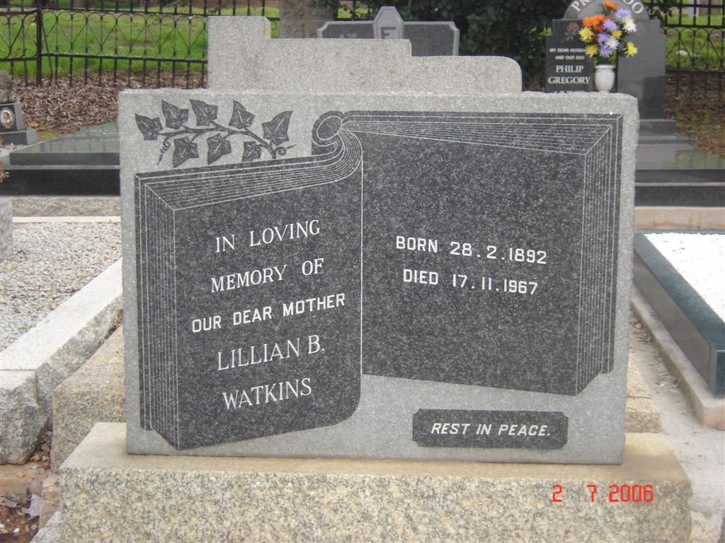 WATKINS Lillian B. 1892-1967