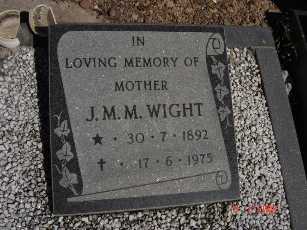 WIGHT J.M.M. 1892-1975