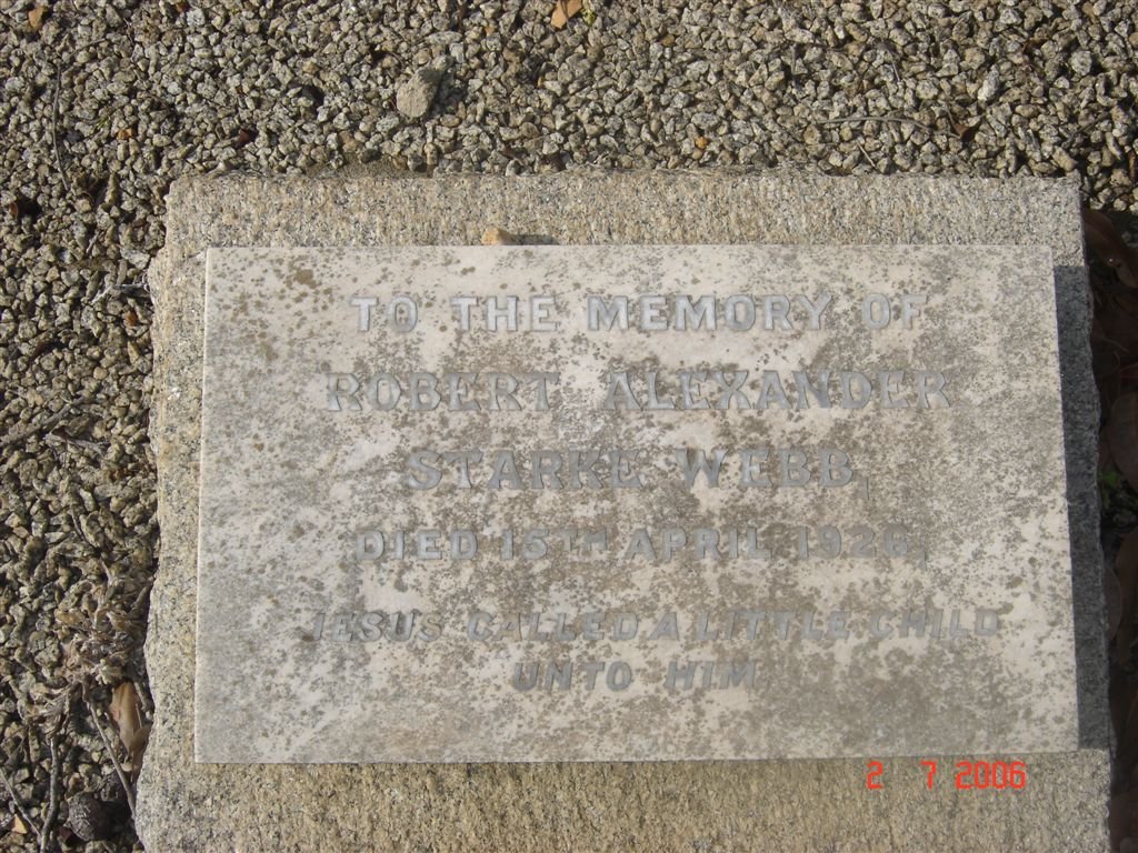 WEBB Robert Alexander Starke -1926