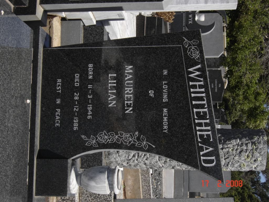 WHITEHEAD Maureen Lilian 1946-1986
