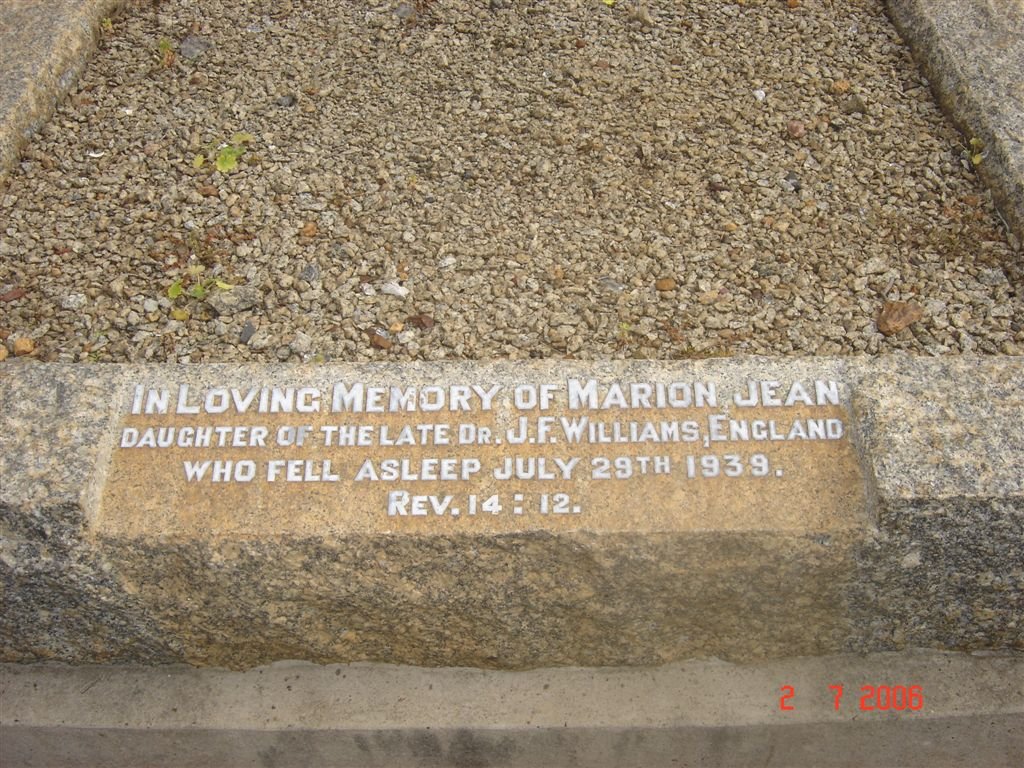 WILLIAMS Marion Jean -1939