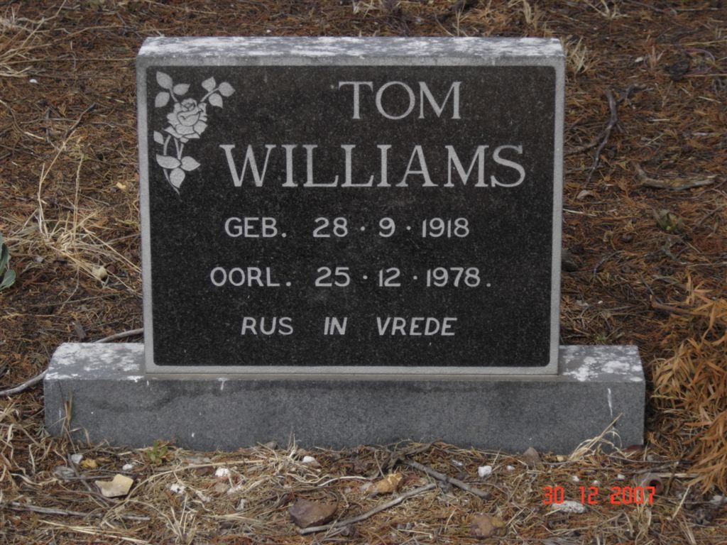 WILLIAMS Tom 1918-1978