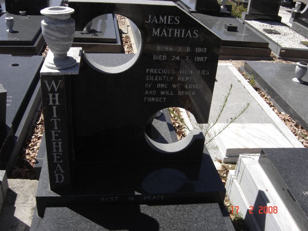 WHITEHEAD James Mathias 1919-1987
