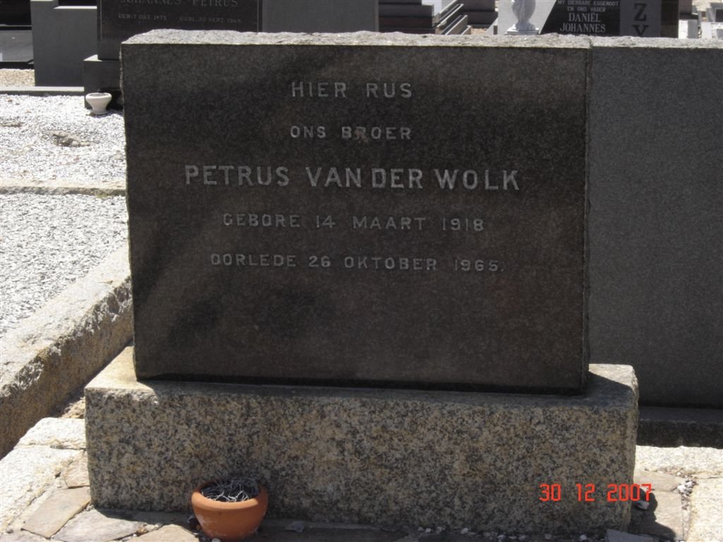 WOLK Petrus, van der 1918-1965