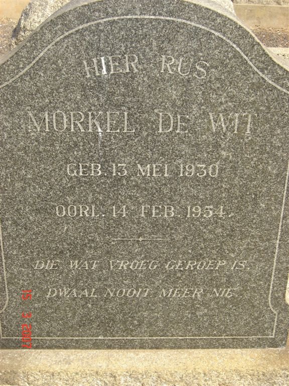 WIT Morkel, de 1930-1954
