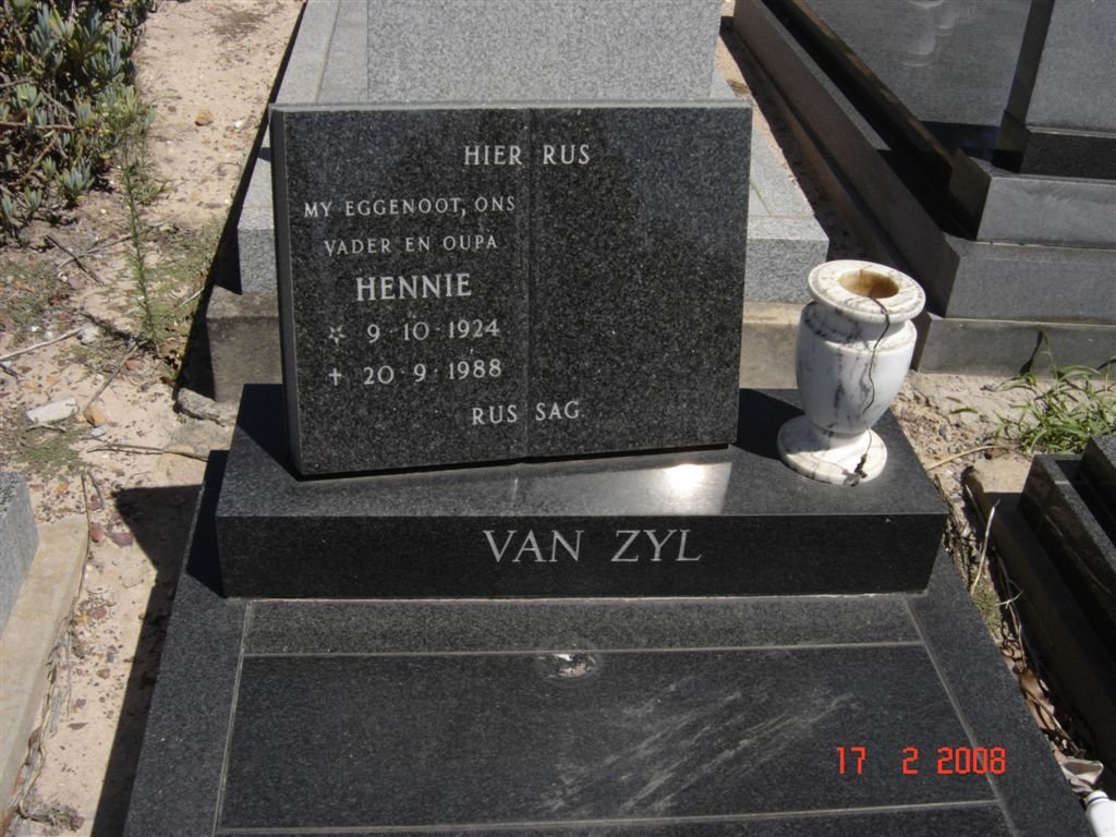 ZYL Hennie, van 1924-1988