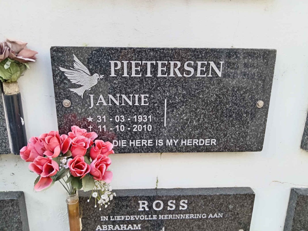 PIETERSEN Jannie 1931-2010