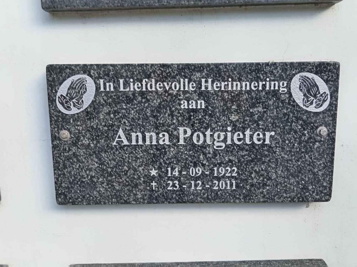 POTGIETER Anna 1922-2011