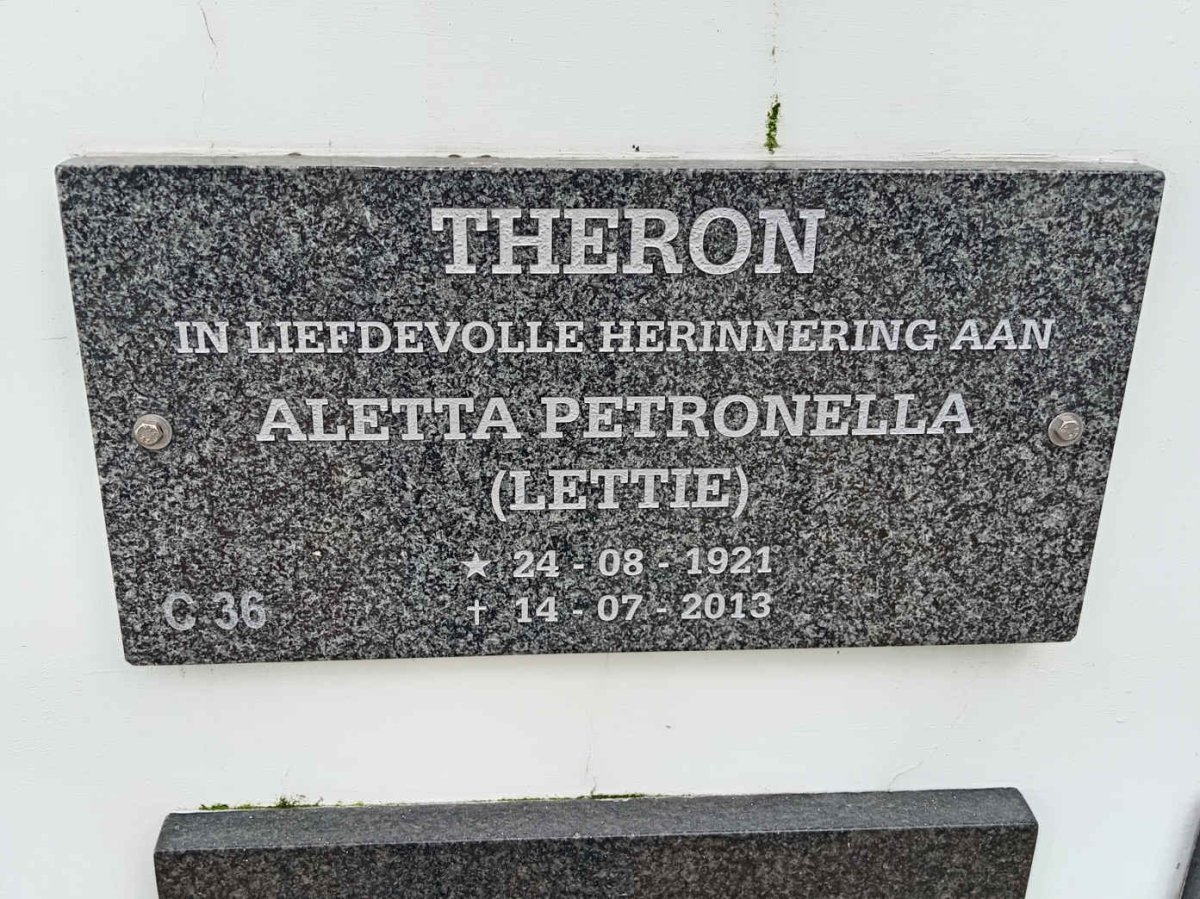 THERON Aletta Petronella 1921-2013