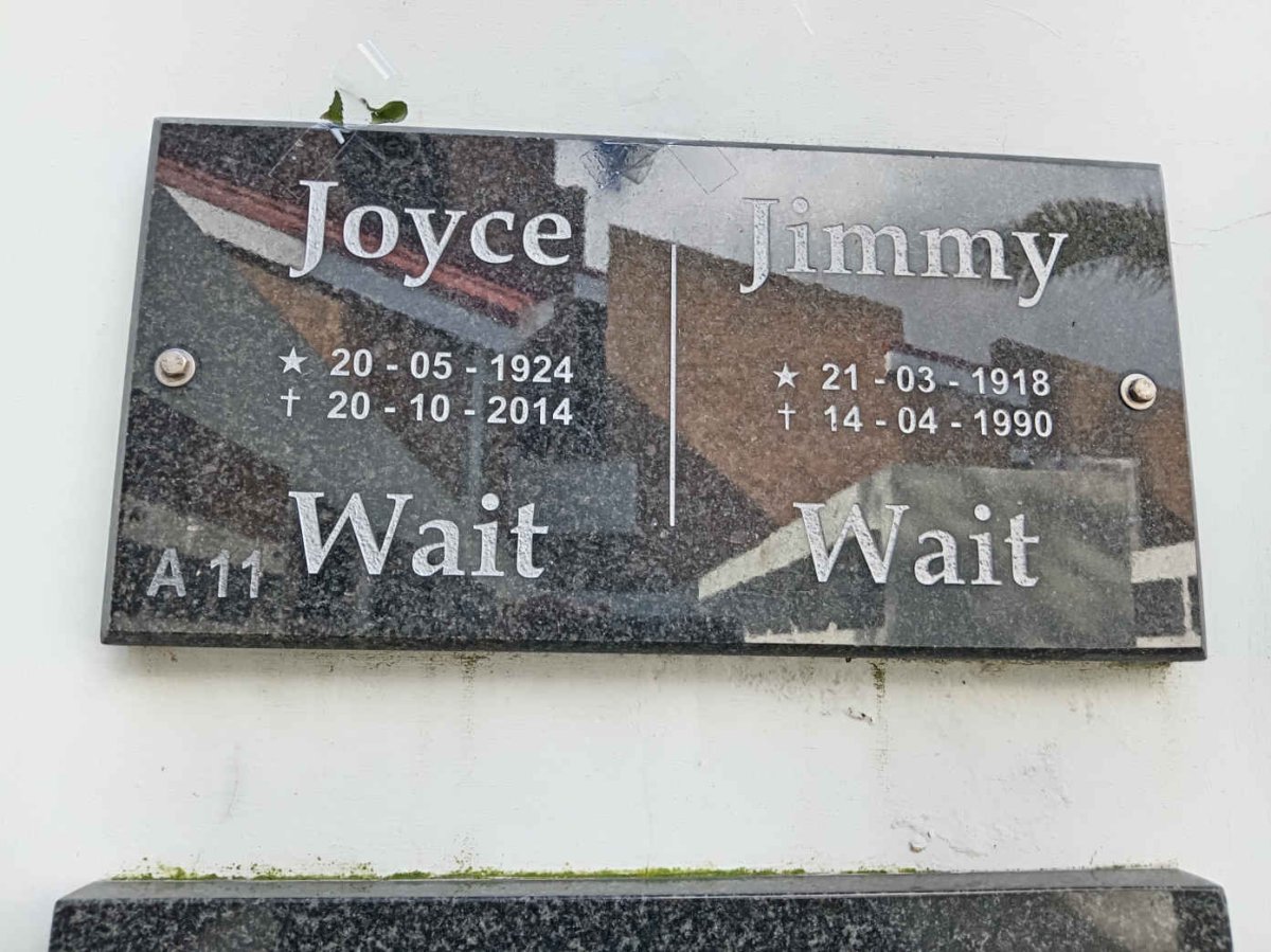 WAIT Jimmy 1918-1990 &amp; Joyce 1924-2014