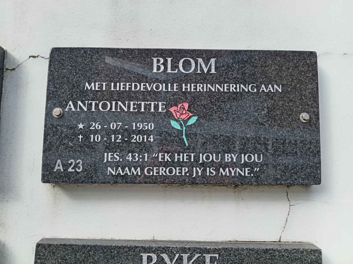 BLOM Antoinette 1950-2014
