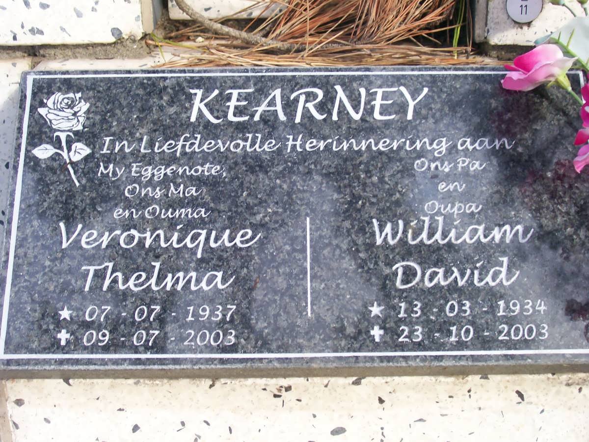 KEARNEY William david 1934-2003 &amp; Vernonique Thelma 1937-2003