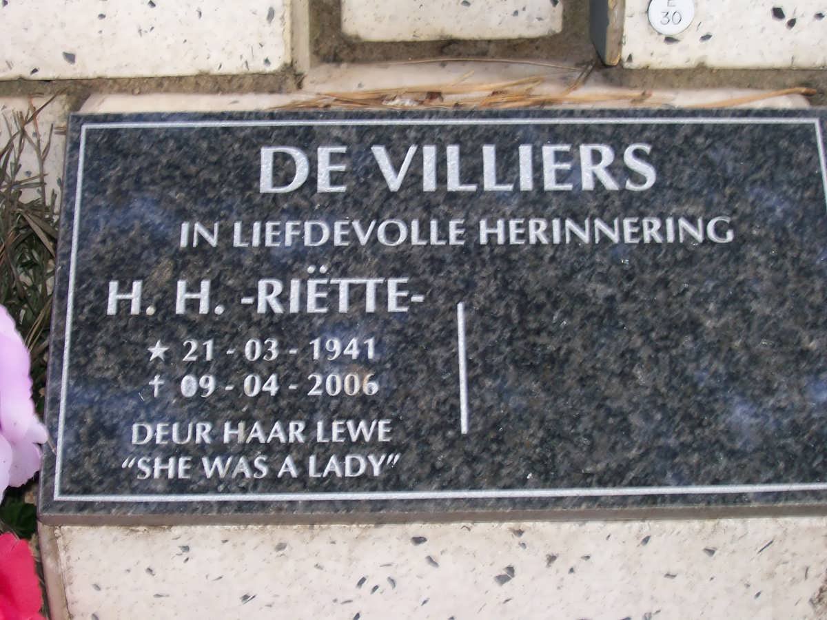 VILLIERS H.H., de 1941-2006