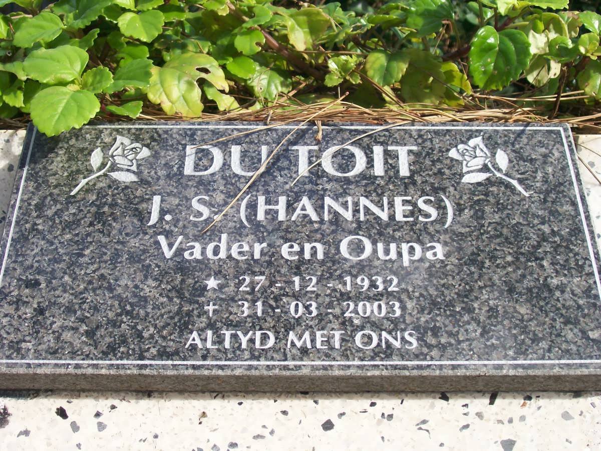 TOIT J.S., du 1932-2003