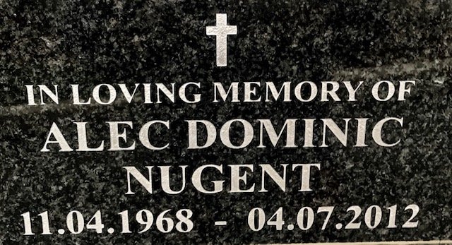 NUGENT Alec Dominic 1968-2012