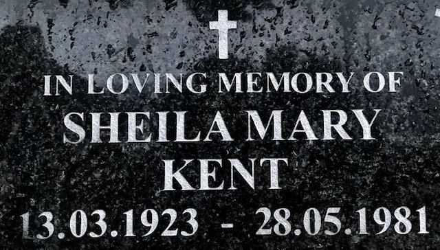 KENT Sheila Mary 1923-1981