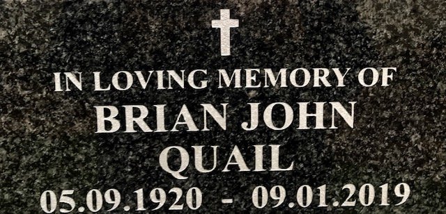 QUAIL Brian John 1920-2019