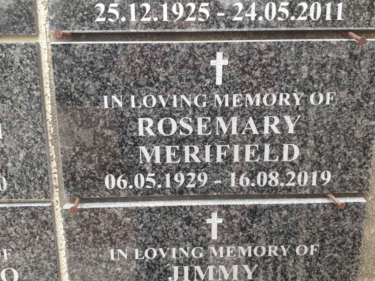 MERIFIELD Rosemary 1929-2019