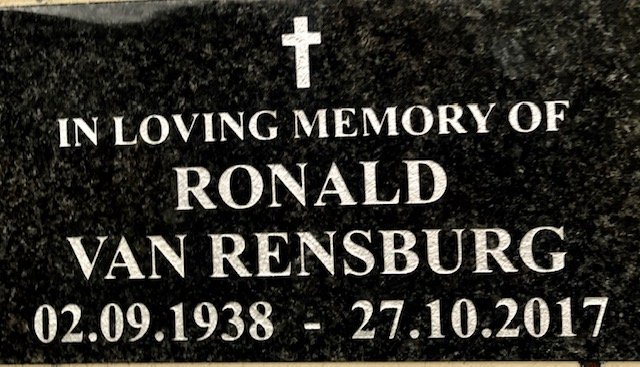 RENSBURG Ronald, van 1938-2017