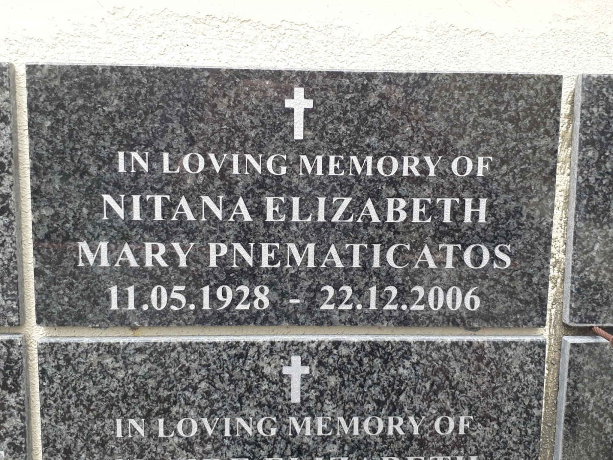 PNEMATICATOS Nitana Elizabeth Mary 1928-2006