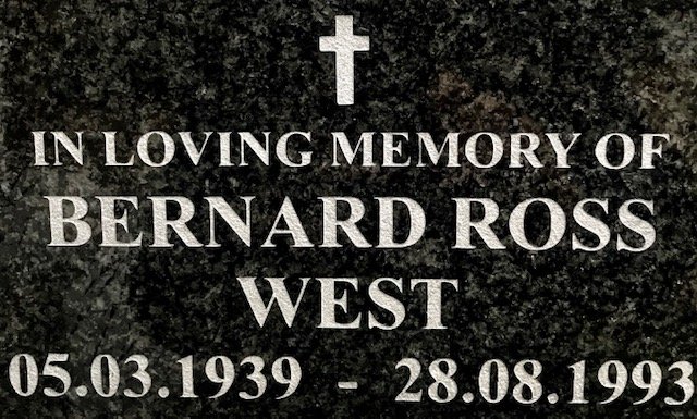 WEST Bernard Ross 1939-1993