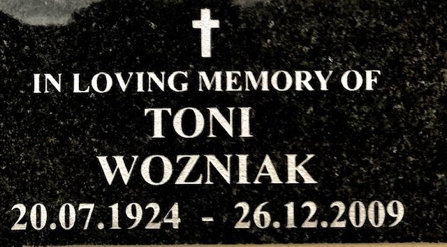 WOZNIAK Toni 1924-2009