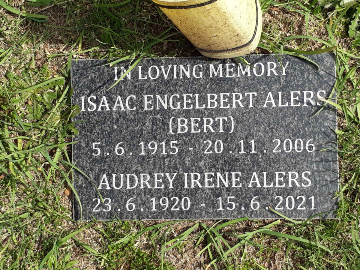 ALERS Isaac Engelbert 1915-2006 &amp; Audrey Irene 1920-2021