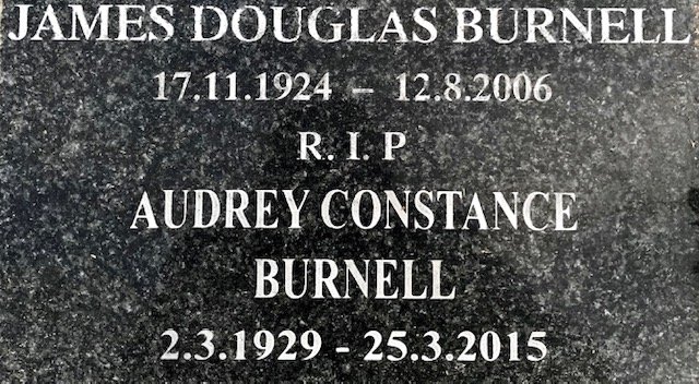 BURNELL James Douglas 1924-2006 &amp; Audrey Constance 1929-2015