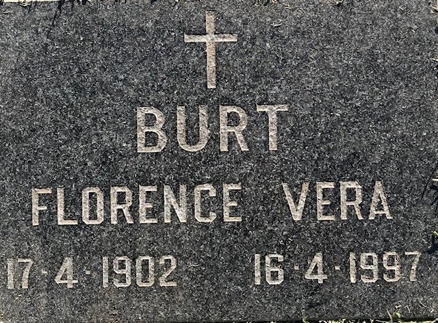 BURT Florence Vera 1902-1997