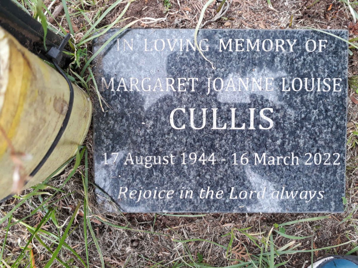 CULLIS Margaret Joanne Louise 1944-2022