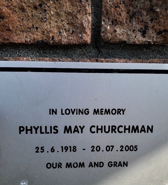 CHURCHMAN Phyllis May 1918-2005