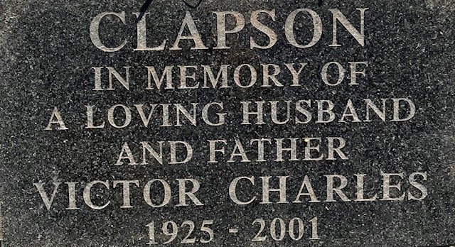 CLAPSON Victor Charles 1925-2001