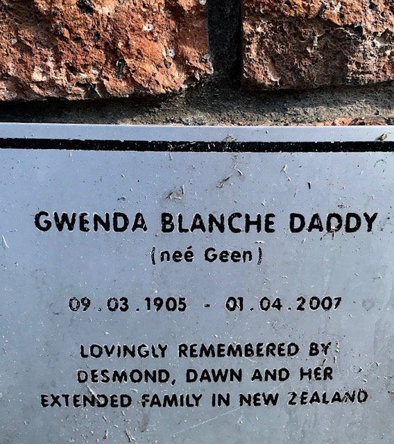 DADDY Gwenda Blanche nee GEEN 1905-2007