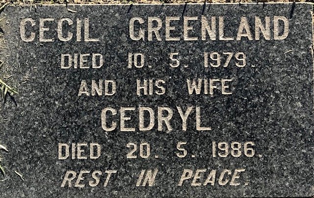 GREENLAND Cecil -1979 &amp; Cedryl -1986